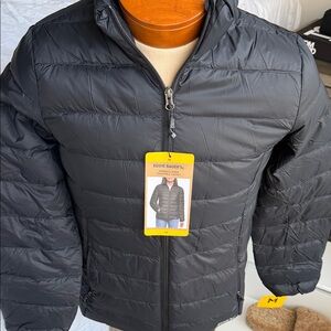 Eddie Bauer Black Men's Quilted Packable Puffer Jacket